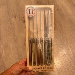 Jean Dubost Laguiole Set Of 6 Colorful Knifes